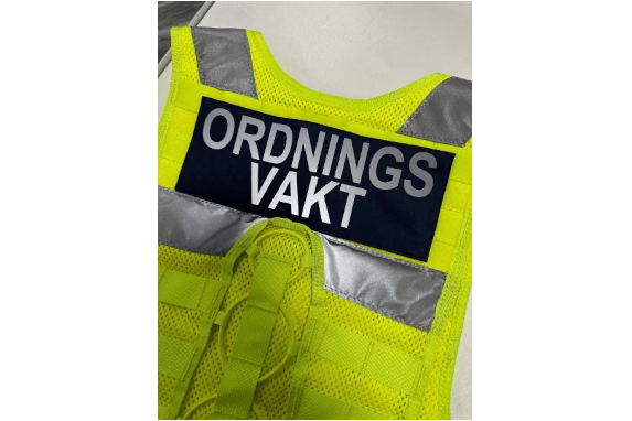 Patch Kit Ordningsvakt med Kardborre – Reflexplattor för Bröst & Rygg