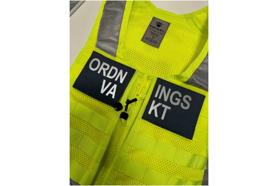 Patch Kit Ordningsvakt med Kardborre – Reflexplattor för Bröst & Rygg